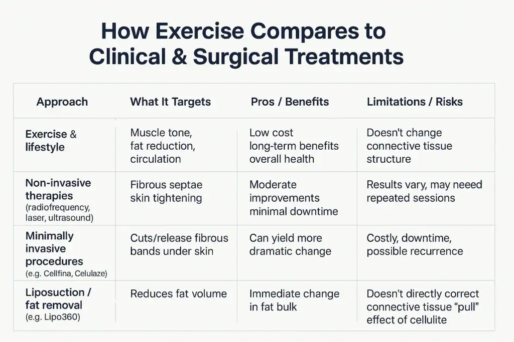 Sculpting Your Bum: Can Toning Exercises Really Reduce Cellulite? 2 How exercise compares to treatments from Lipo 360 Hemel Hempstead